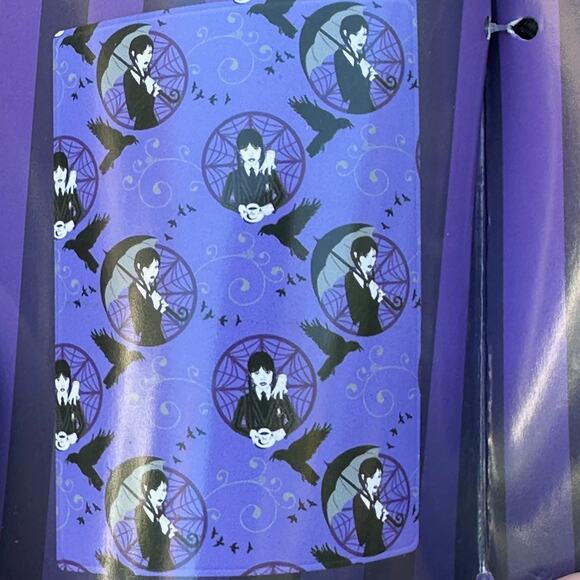 Netflix Wednesday Addams Throw Blanket 60 in. x 70 in. Purple Umbrella NWT - Picture 5 of 12